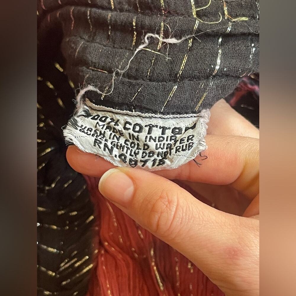 70s Vintage One Size Fits Most Indian Cotton Maxi Skirt - Picture 4 of 7